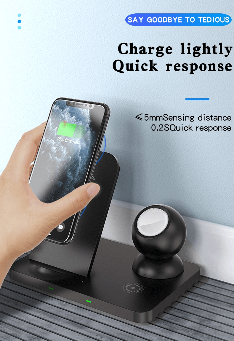 3 in 1 QI 15W Wireless Charging Station - W57 - Sunny Stores Sunny Stores Matrix