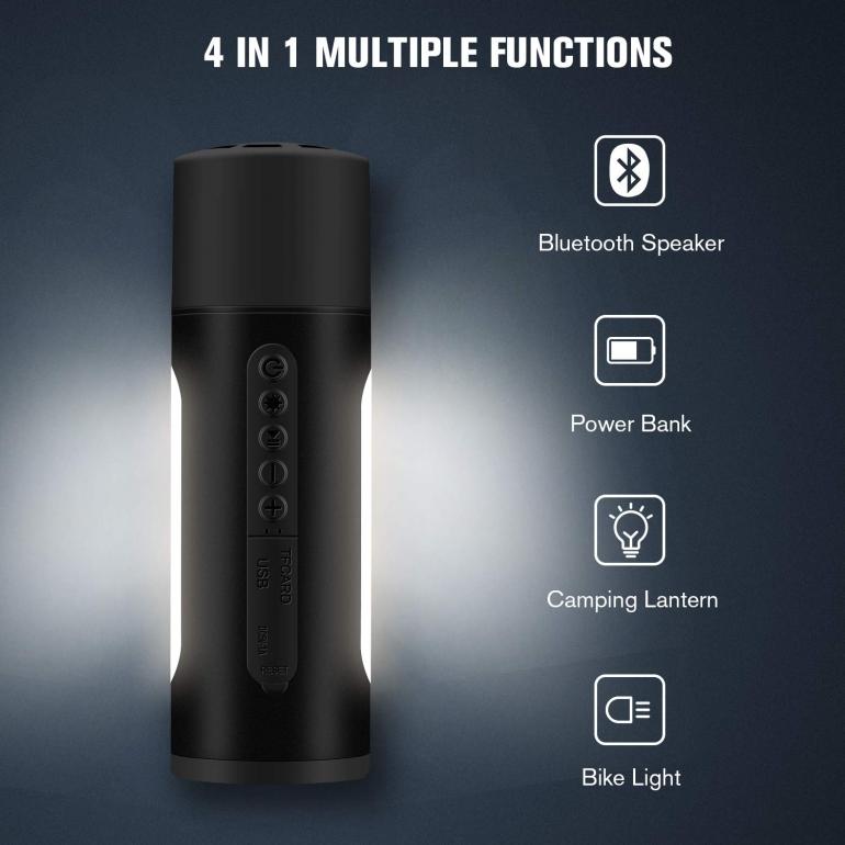 4 in 1 BT Speaker - Powerbank - LED - Hand-free - MX02 - Sunny Stores Sunny Stores Matrix