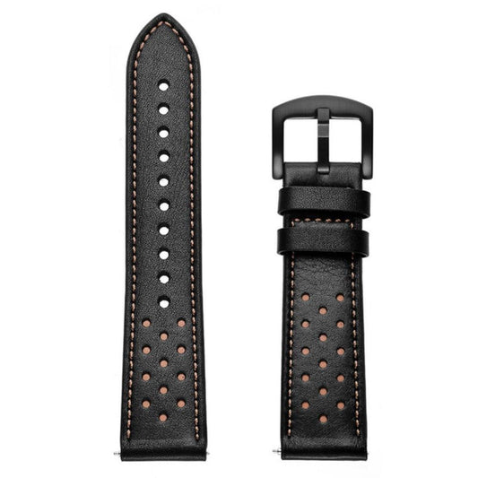 22mm Genuine Leather Strap - Black - Sunny Stores Sunny Stores Lemonda