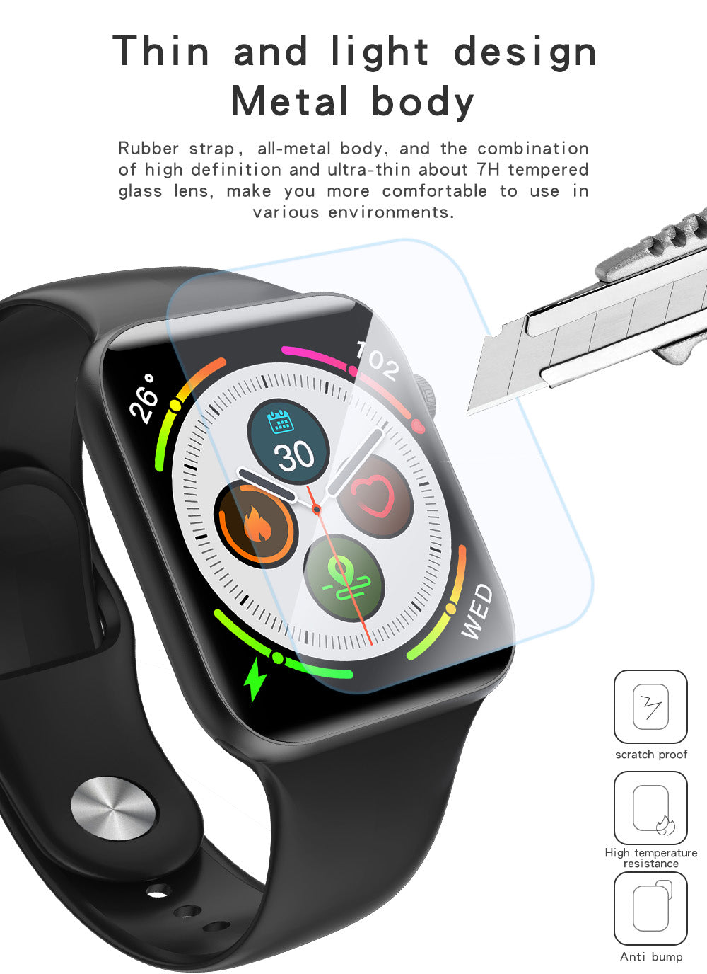 Smart Watch & Temperature Monitoring - Airpro - Sunny Stores Sunny Stores Lemonda