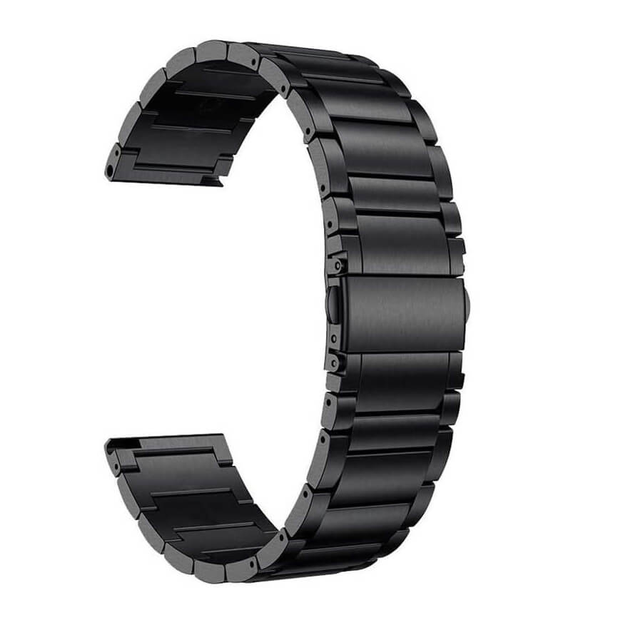 22mm Stainless Steel Strap - Black - Sunny Stores Sunny Stores Lemonda