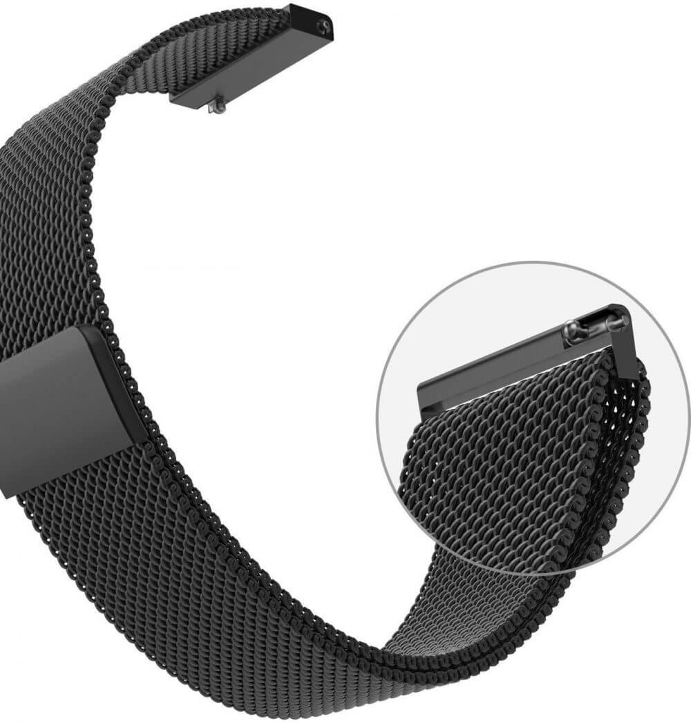 22mm Magnetic Stainless Steel Straps-Black - Sunny Stores Sunny Stores Lemonda